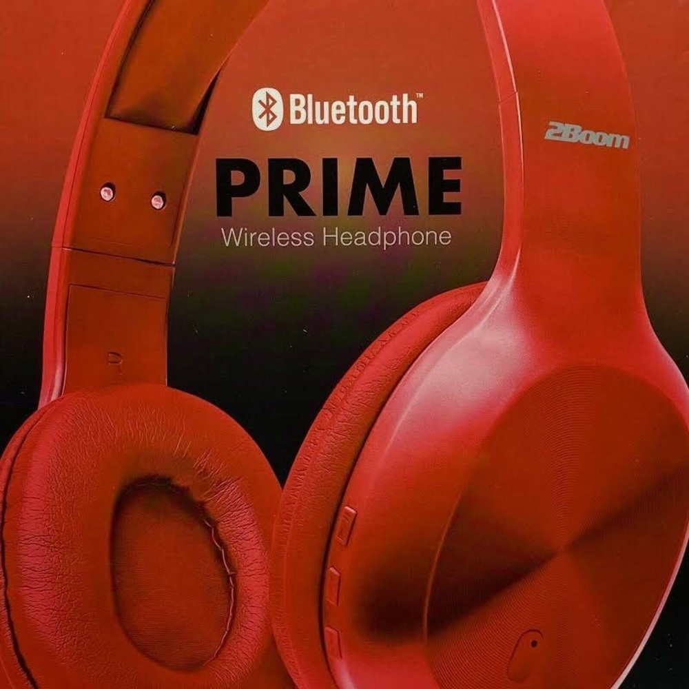 Red 2Boom Bluetooth wireless headphones
